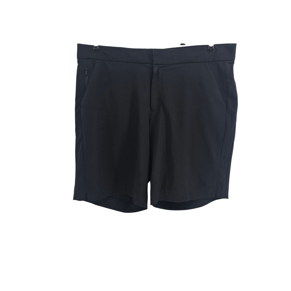 Athleta Bermuda Short Womens 16 Tribeca 7" Black Stretch EUC